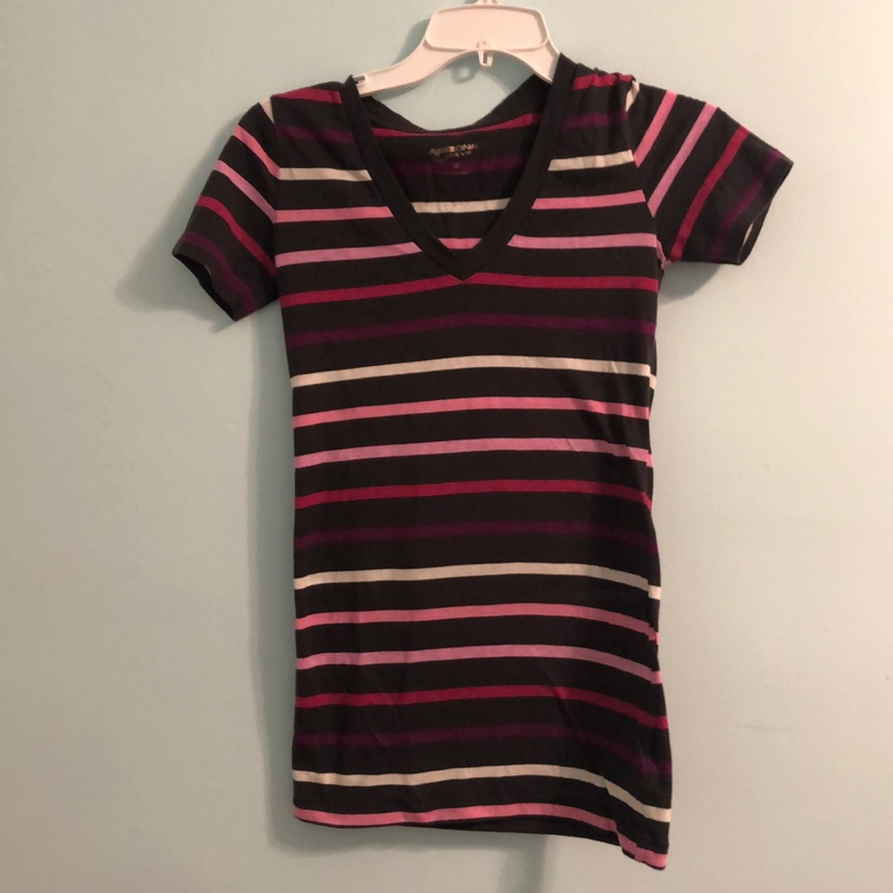 striped arizona jean co. t-shirt